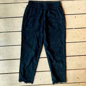 J. Crew High Rise Skinny Lace Crop Pants 00P